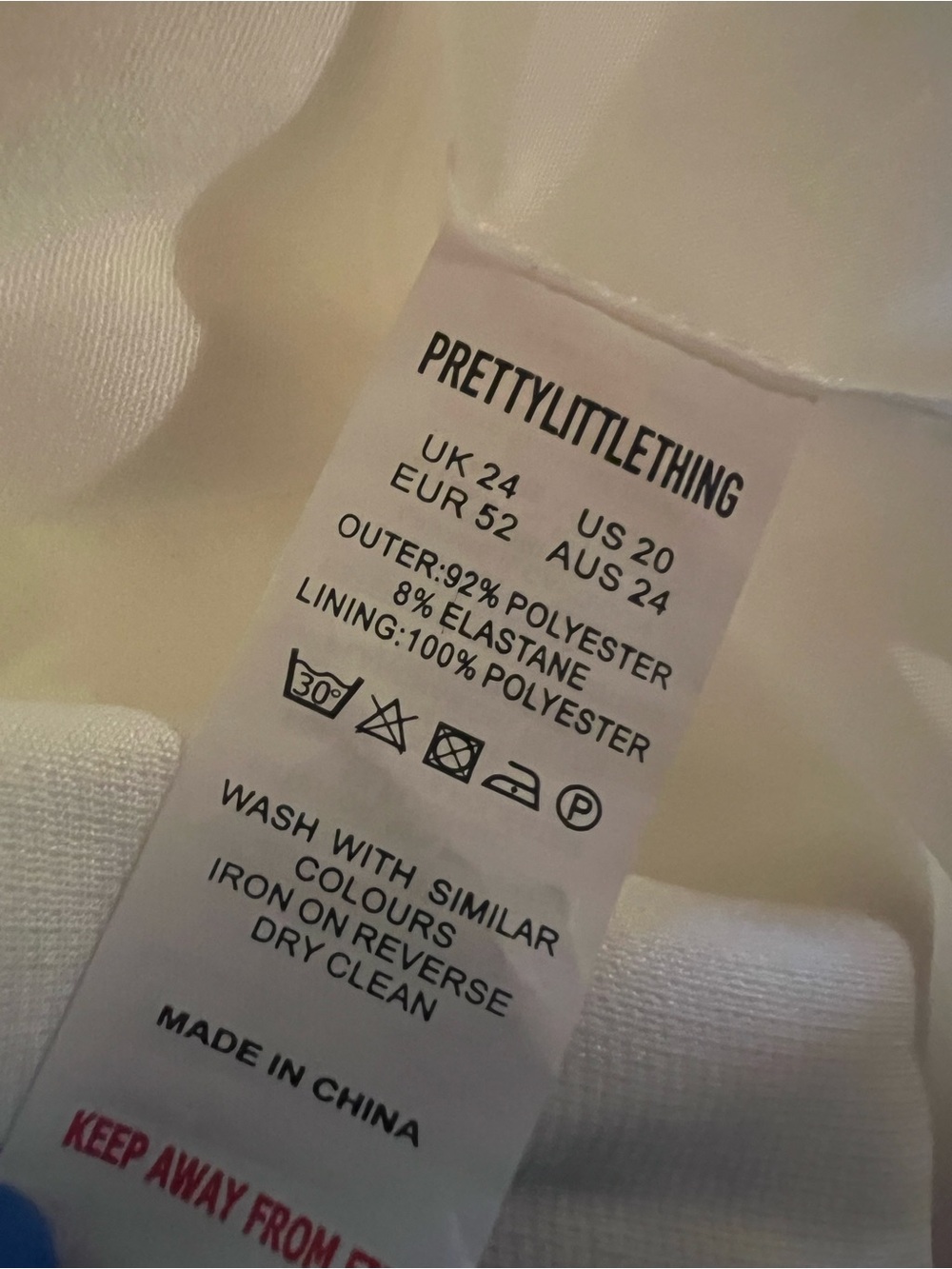 PrettyLittleThing White Plus Long Sleeve Collared Fitted Blazer 20 - Picture 9 of 9